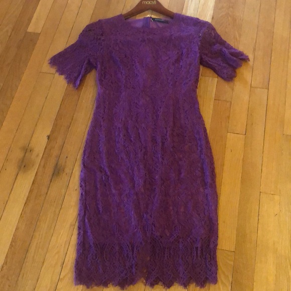 NWTShort Sleeve Lace Floral Elegant Cocktail - Picture 2 of 5